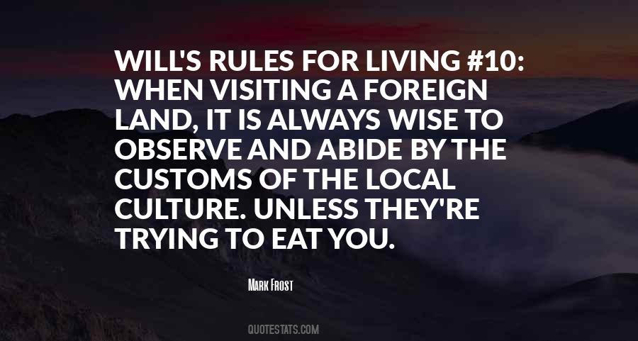 Quotes About Living Off The Land #235397