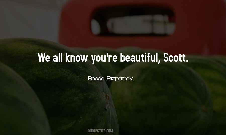 You Know How Beautiful You Are Quotes #80063