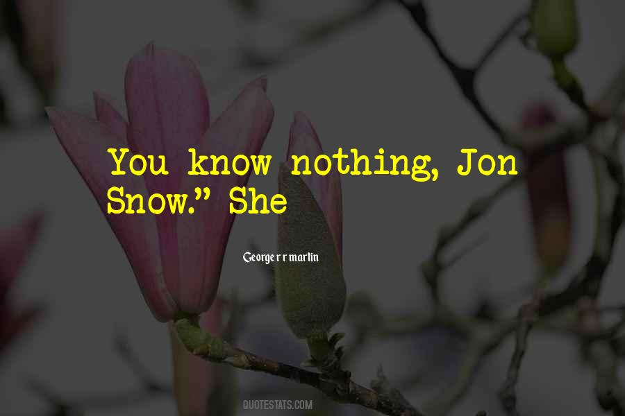 You Know Nothing Quotes #1170585