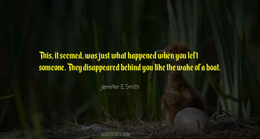You Left Behind Quotes #174939