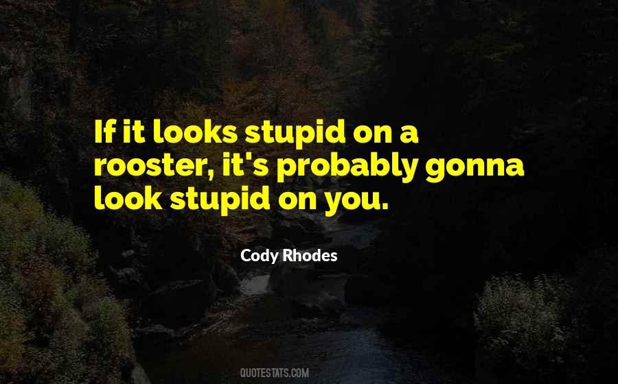 You Look Stupid Quotes #1230721