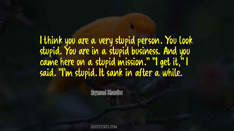 You Look Stupid Quotes #436883