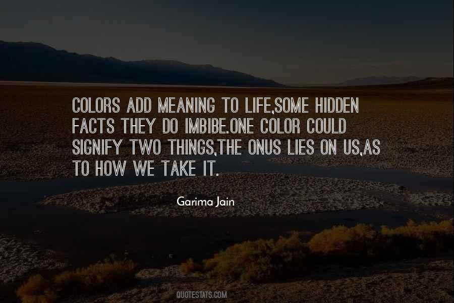 Quotes About Colors Of Life #159366