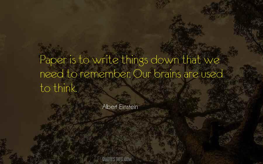 Quotes About Writing Things Down To Remember #162748