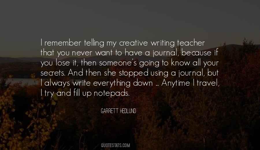 Quotes About Writing Things Down To Remember #312853