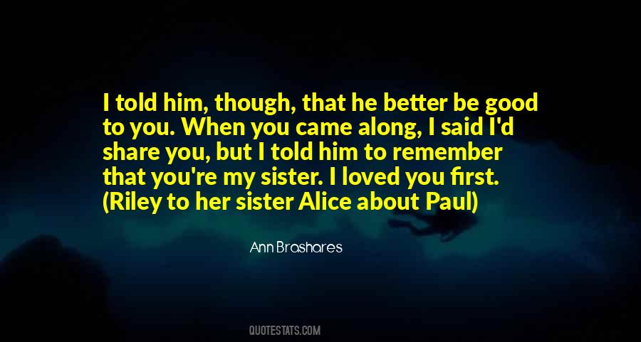 You My Sister Quotes #31545