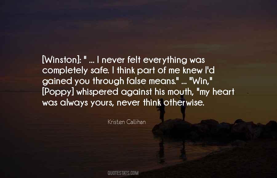 You Never Think Of Me Quotes #1287617