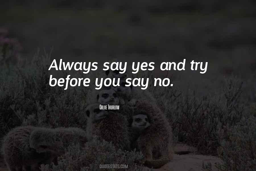 You Say No Quotes #1447681