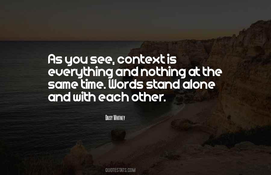 You Stand Alone Quotes #1140402