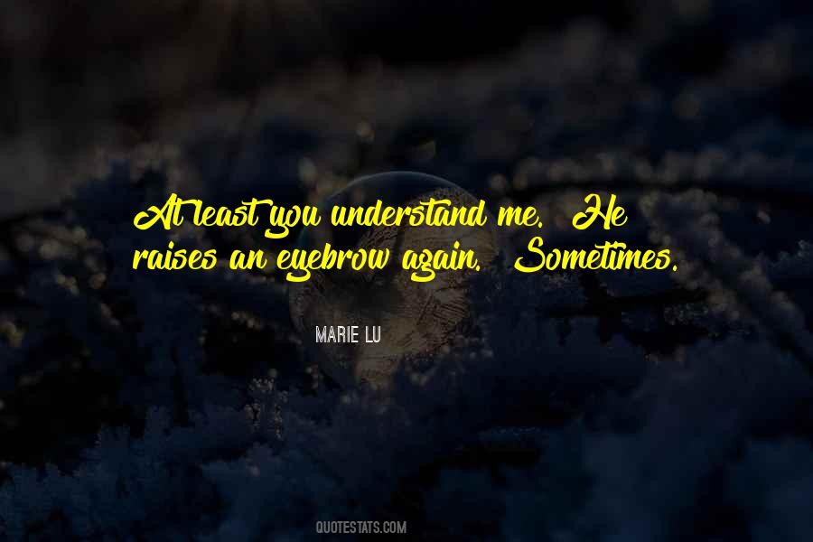 You Understand Me Quotes #377025