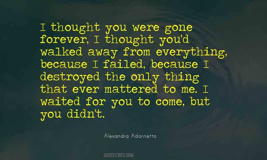 You Walked Away Quotes #563799