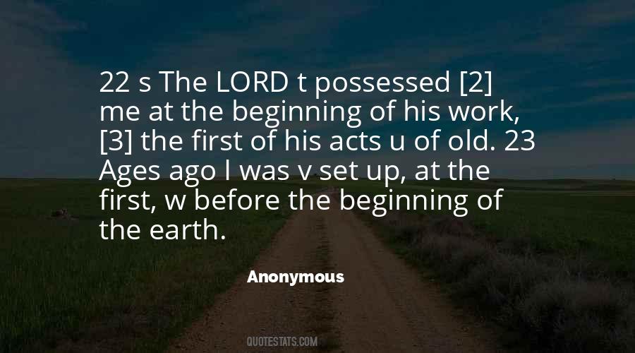 Quotes About The Beginning Of The Earth #777891