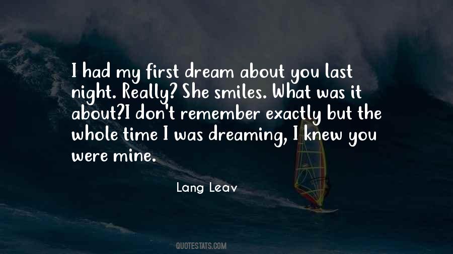 You Were My Dream Quotes #1534302