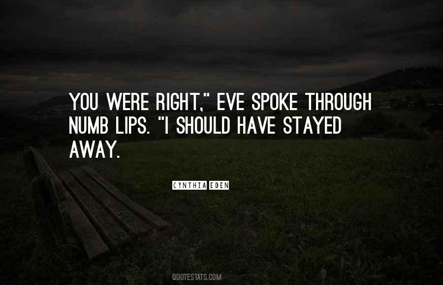 You Were Right Quotes #291072