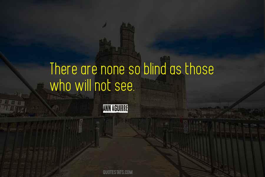 You Were Too Blind To See Quotes #31511