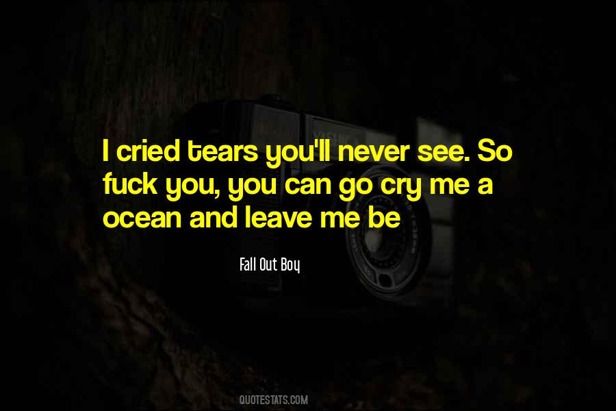 You'll Never See Me Cry Quotes #603206