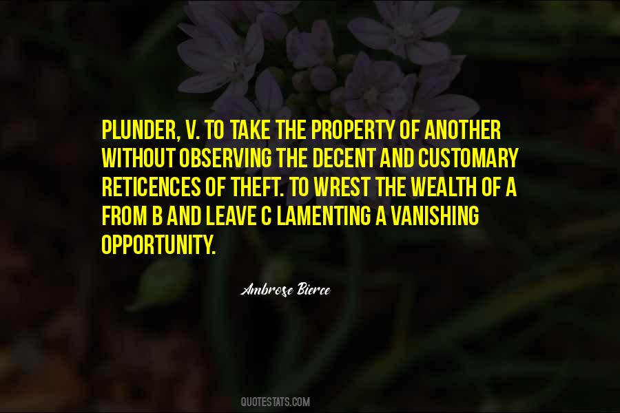 Quotes About Plunder #276857
