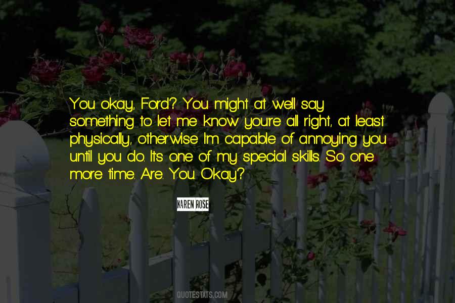 You're Okay Quotes #279773 You're Okay Quotes #279773