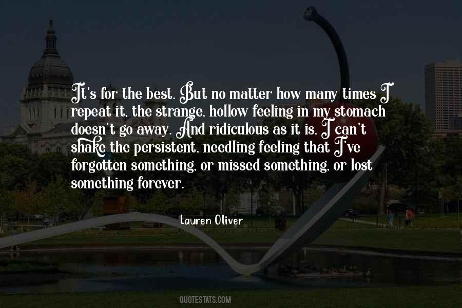 You've Lost Me Forever Quotes #1275269