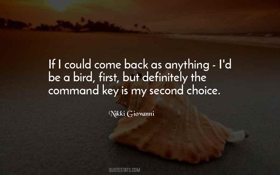 Your Second Choice Quotes #567216