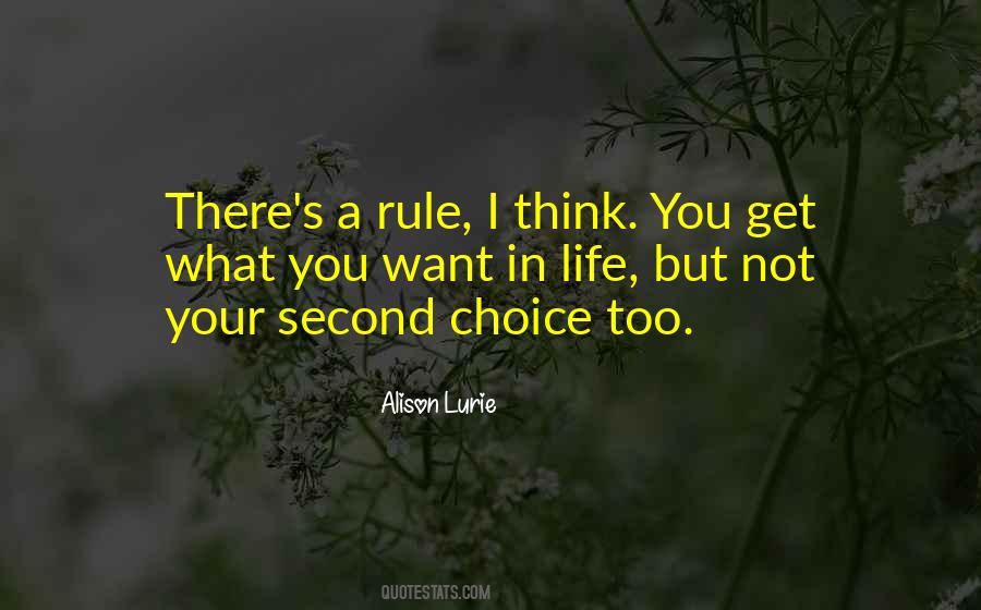 Your Second Choice Quotes #986263