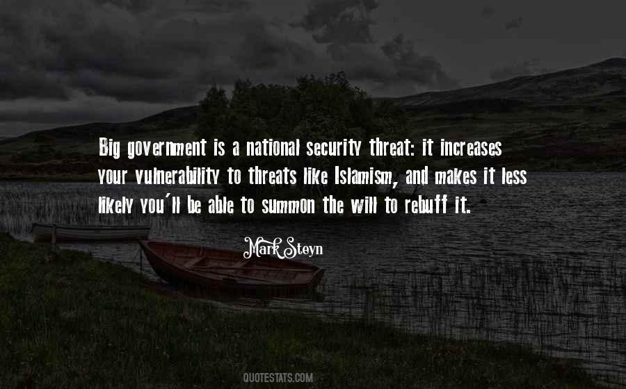 Your Threats Quotes #1704992