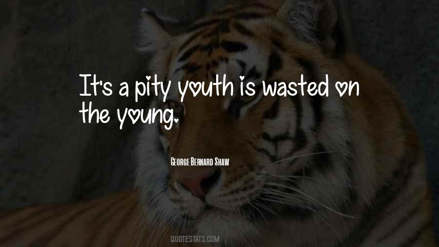 Youth Is Wasted Quotes #95983