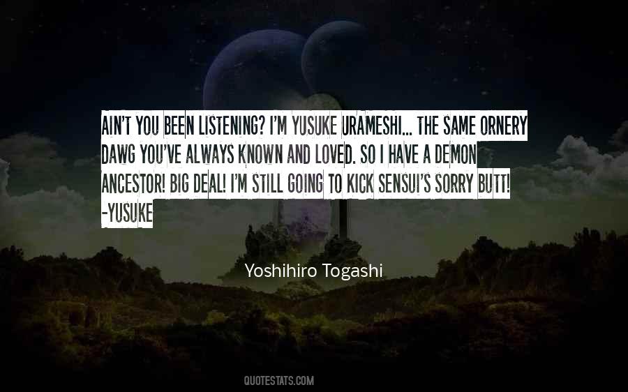 Yusuke Urameshi Quotes #35147