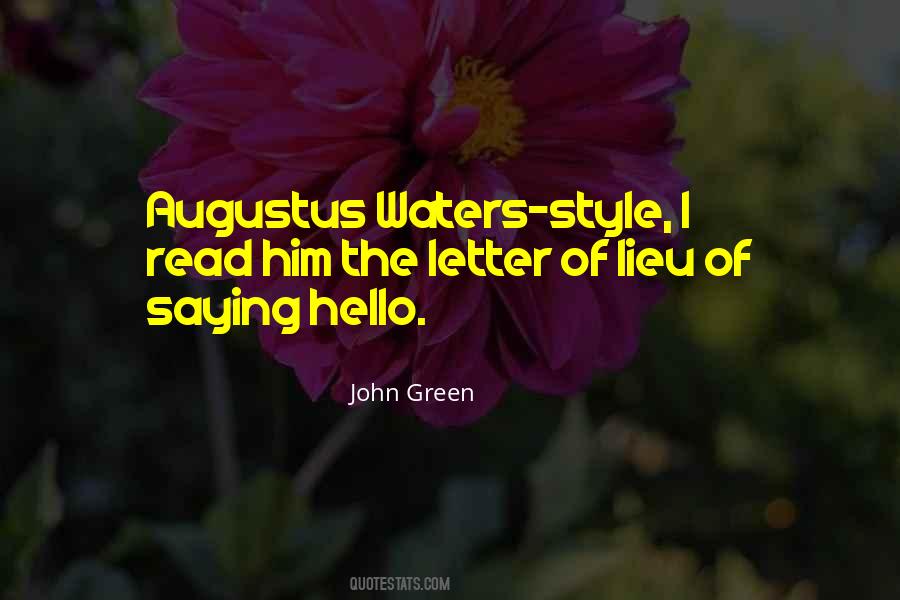 Quotes About Augustus Waters #898240