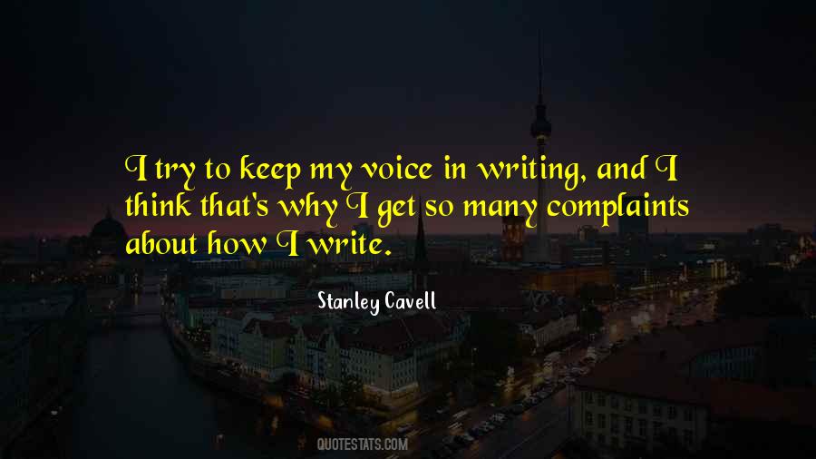 Quotes About Voice In Writing #1329620
