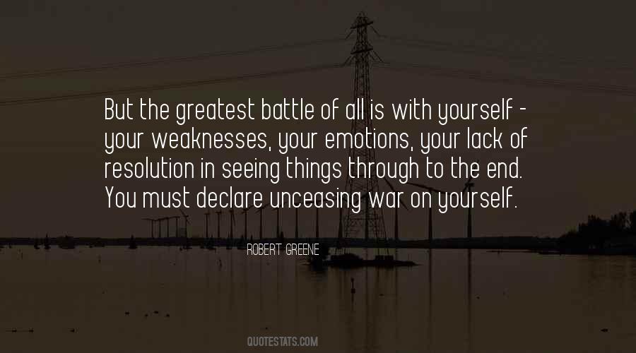 Quotes About War With Yourself #1695301