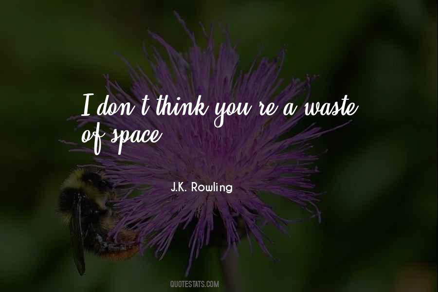 Quotes About Waste Of Space #1222641