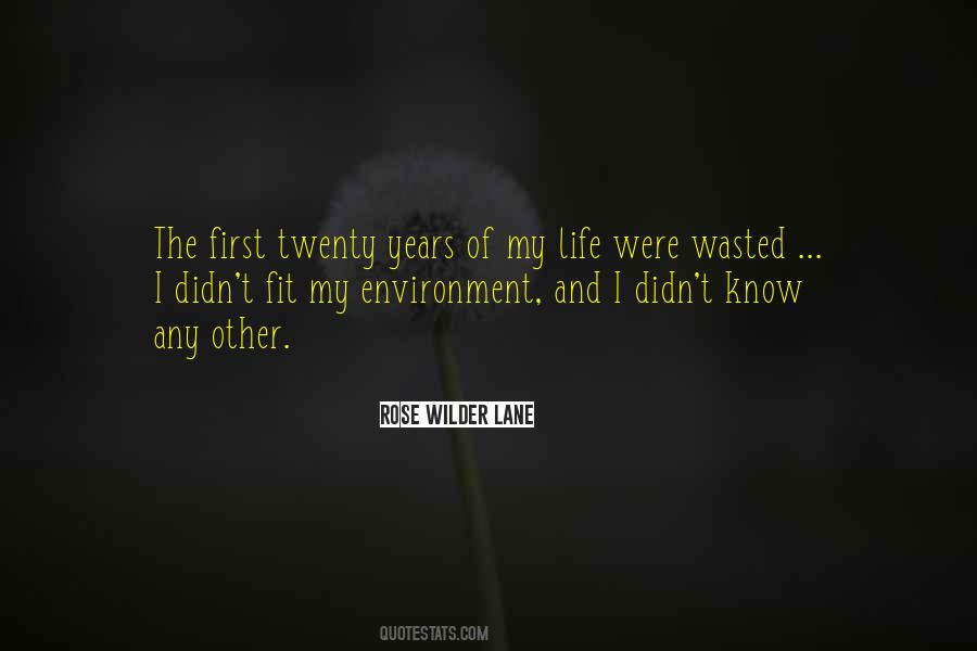 Quotes About Wasted Years #881657