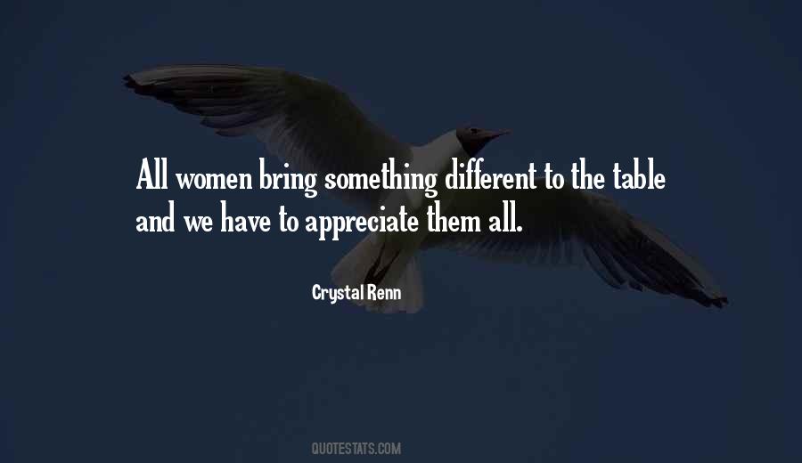 Quotes About What You Bring To The Table #13783