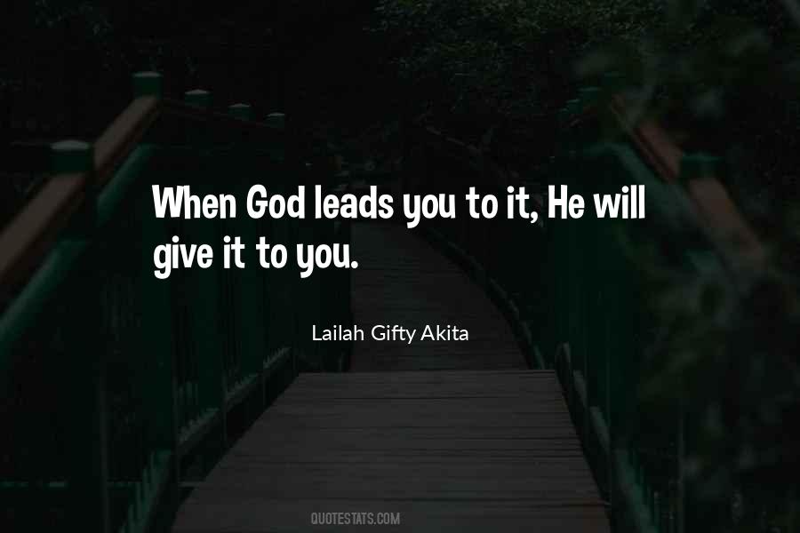 Quotes About Where God Leads You #185792