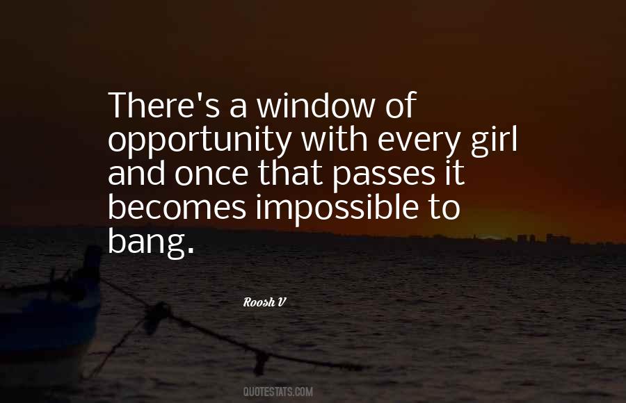 Quotes About Window Of Opportunity #1158895