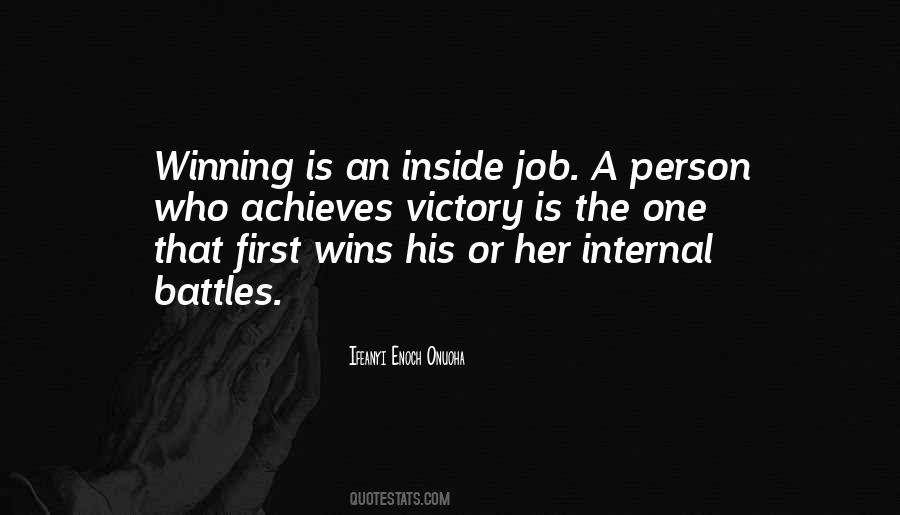 Quotes About Winning A Battle #705341