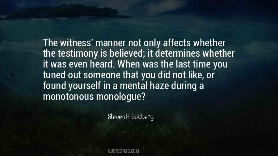 Quotes About Witness Testimony #387286