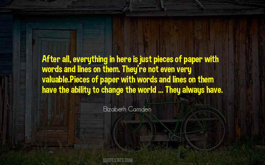 Quotes About Words On Paper #157413