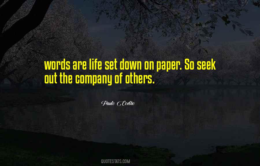 Quotes About Words On Paper #733147