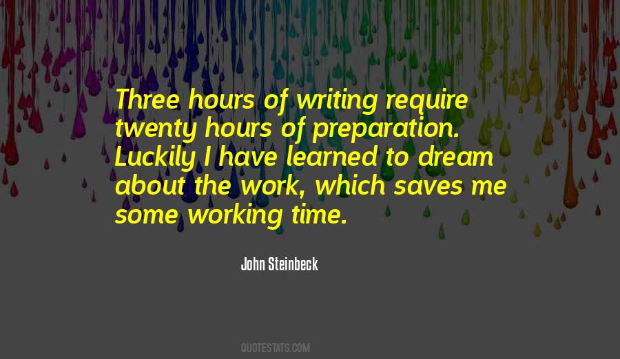 Quotes About Working Time #1593890