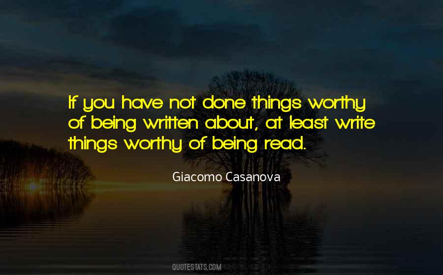 Quotes About Worthy Things #214989
