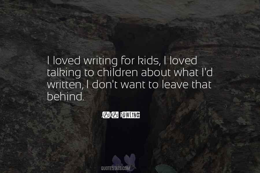 Quotes About Writing For Kids #111191