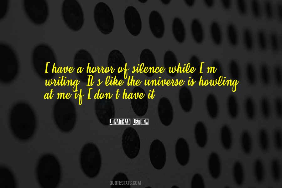 Quotes About Writing Horror #28943