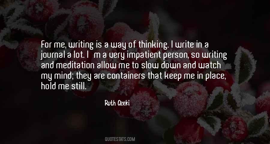 Quotes About Writing In A Journal #840074