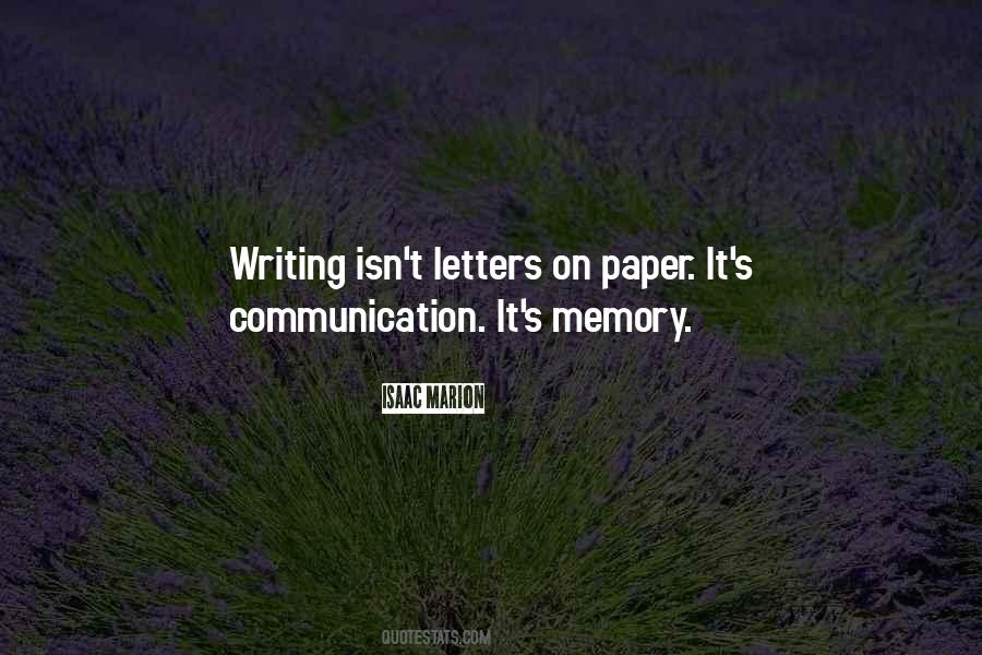 Quotes About Writing On Paper #279796