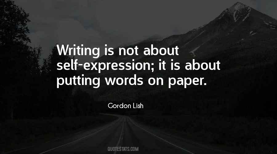 Quotes About Writing On Paper #316982