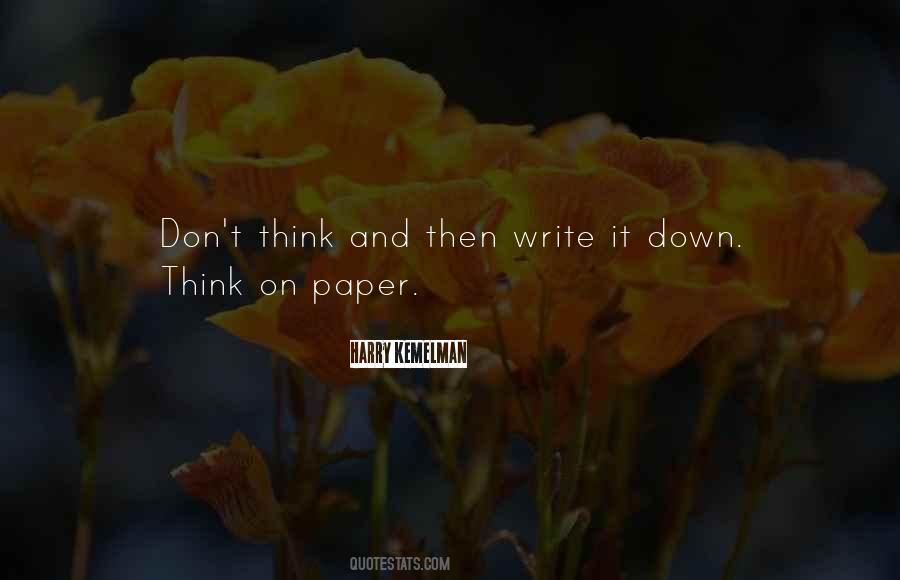 Quotes About Writing On Paper #641384