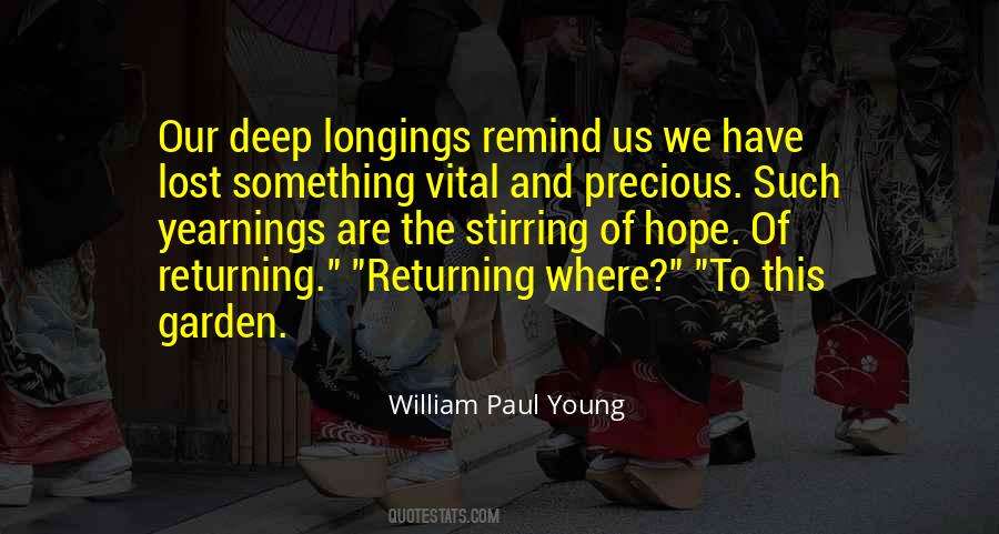 Quotes About Yearnings #67911