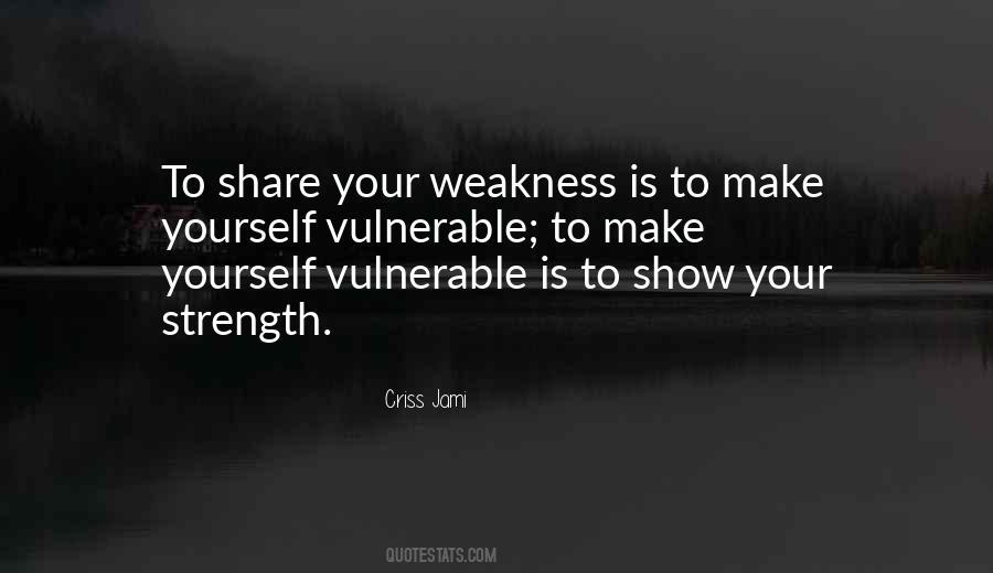 Quotes About Your Weakness #1677368